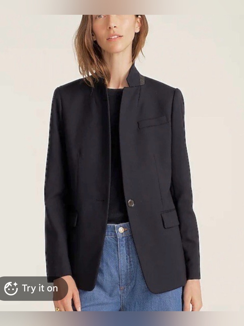 J.Crew Regent Stretch Blazer Black , size 16 Tall